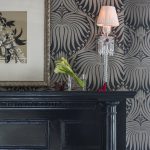 Farrow and Ball Wallpaper in Connecticut Showhouse Dining Room